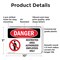 Signmission Restricted Area Authorized Employees Only Danger Sign, Plastic, 10in W x 7in L, 2PK OS-2PACK-DS-P-710-L-1548 - alternate 7